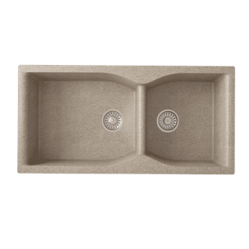 Rejoice Quartz Kitchen Sink Saffron Granite Double Bowl