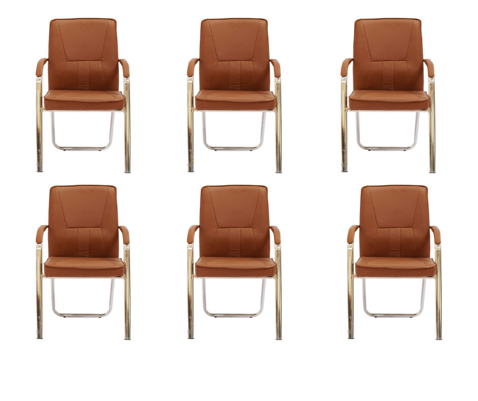 GOF Furniture - Six Brown Movember Office Chairs: