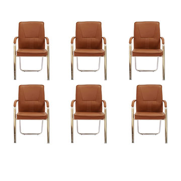 GOF Furniture - Six Brown Movember Office Chairs: