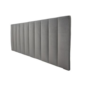 Dave Headboard Double Velvets Grey