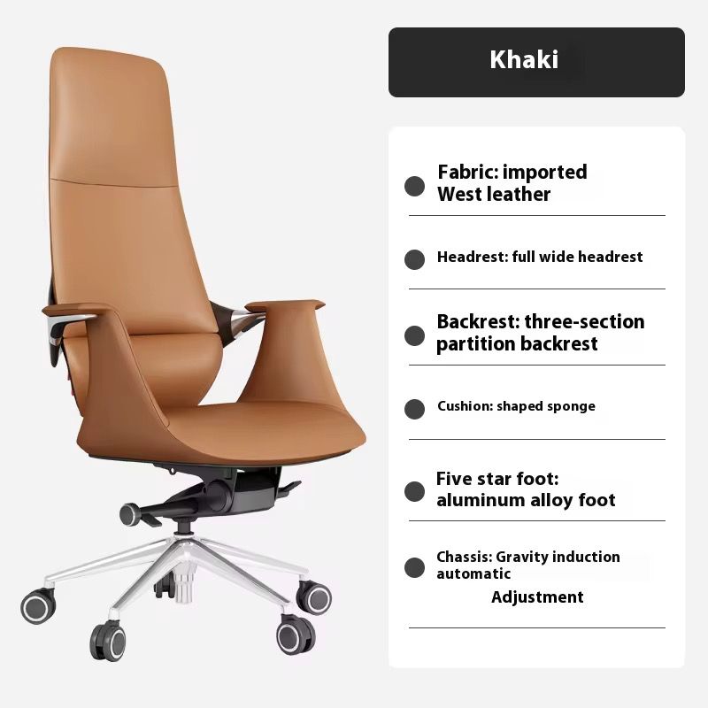 Premium Leather High-Back Office Chair for Executives