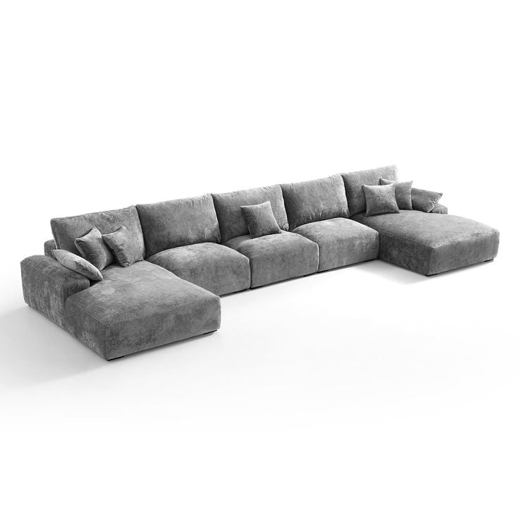 DecorMama Potra Extra-Large L-Shape Couch – Oversized Modular Sectional