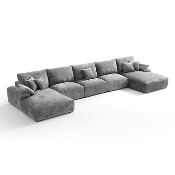DecorMama Potra Extra-Large L-Shape Couch &ndash; Oversized Modular Sectional