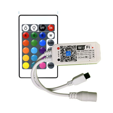 5–28V RGBW WiFi LED Strip Controller with 24 Key Remote – Magic Home Pro App Compatible