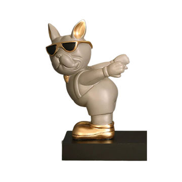 Bulldog Wine Holder - Grey