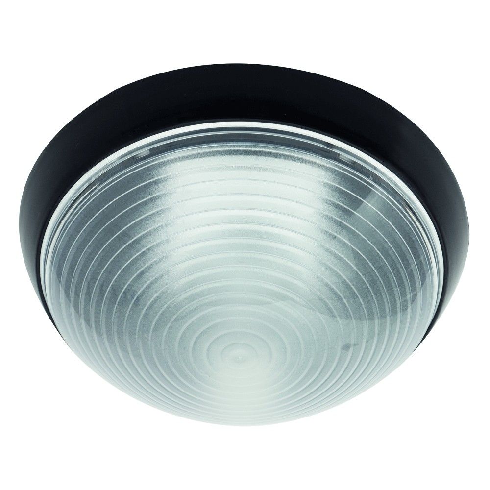 Bulkhead Round Black Energy Saving Light
