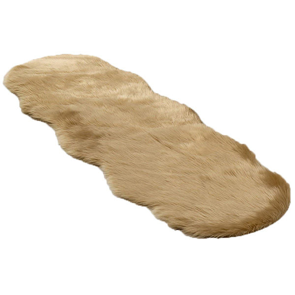 Faux Fur Rug (60cm x 1.8m) - Light Ash Brown