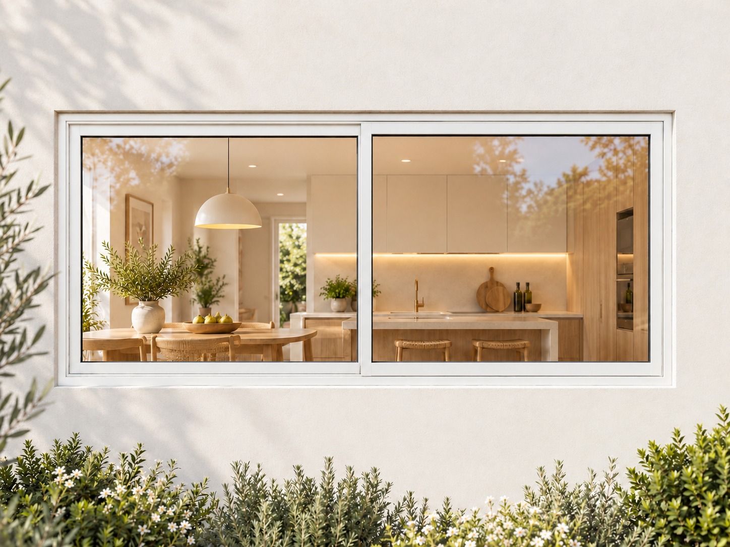 Kenzo Aluminium Sliding Window - White, 1200 600 mm, Two Sliding Panels