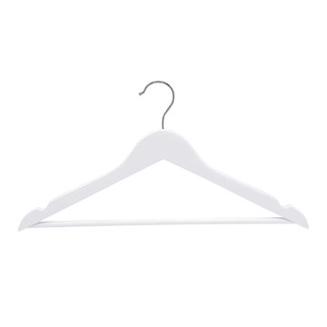Pack of 4 Wooden Hangers - white