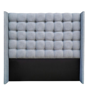 Nu Dekor - Benno Button Winged Headboard - King - Grey