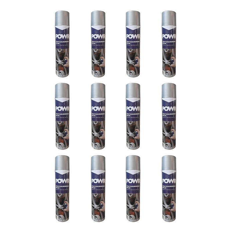 Powr Cold Zinc Galvanising Spray Paint 300ml ( 12 Pack )