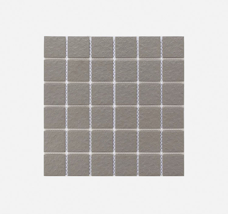Mosaic Porcelain - Pure Light Grey - 48mm Square - 300x300 (per sheet)