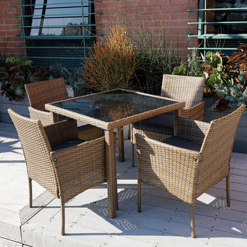 Lucia Luxury Round Solid Acacia Wood Dining Table in Black 120cm Diameter