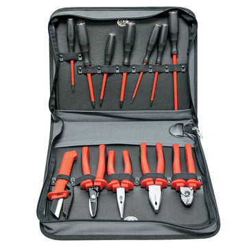 /Inter-cable Fully Equipped 14 Piece Tool Kit Imitation Leather Case