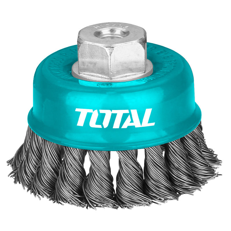 Total Tools Cup Brush 100mm Twist Wire With Nut