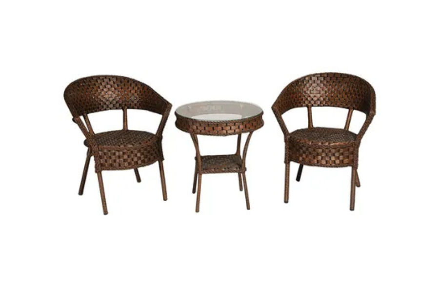 QandAHome-Hanover Brown 3-Piece Patio Set