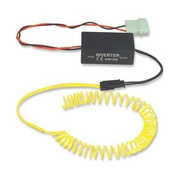 Manhattan El Cable Neon Blazing Yellow - Flexible Wire, Bright Yellow Glow, 1.5M Length, Inverter Included, Standard 4 Pin Power Supply Connector