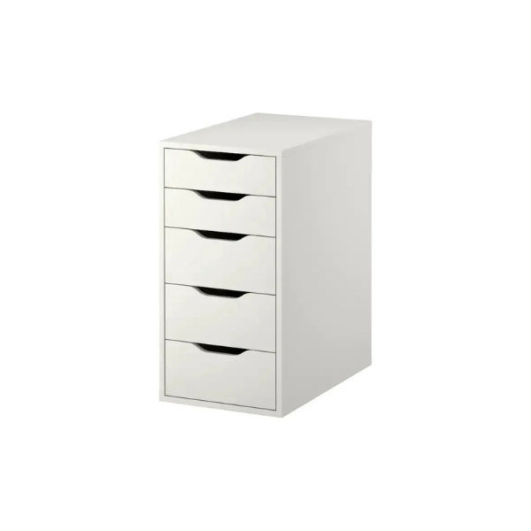 ALEX Drawer unit, 5 drawers, White, 36x70cm