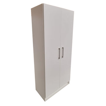 Oxford 5 Shelf,2 Long Door Book/Filing Cabinet 60cm - White