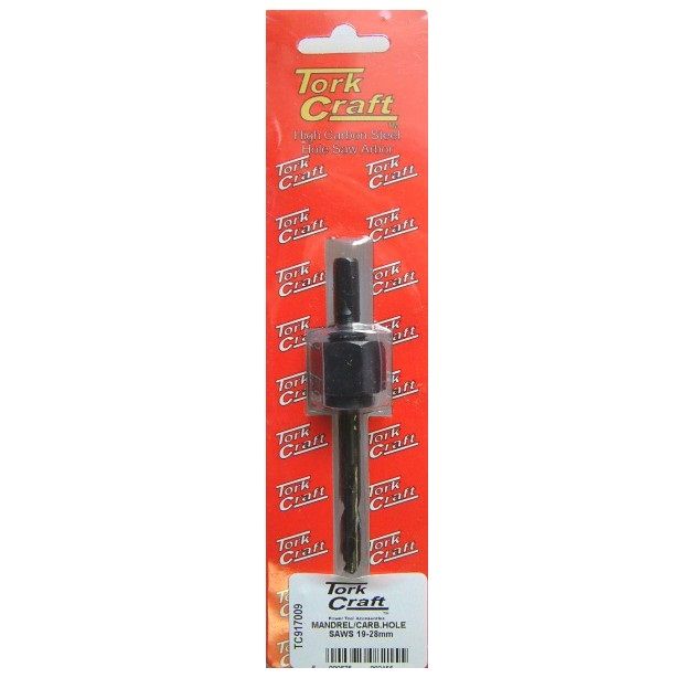 Tork Craft - Mandrel for Carbon Steel Hole Saws19 - 28mm - 8 Pack