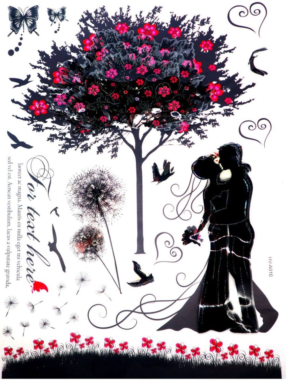 5D Wall Art Tree of Love Sticker Sheet