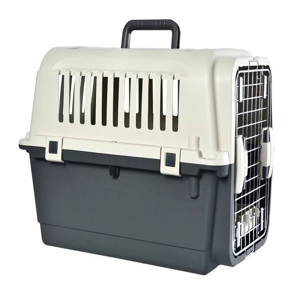TWO DOOR TRAVEL CARRIER PET KENNEL 6.8KG MAX