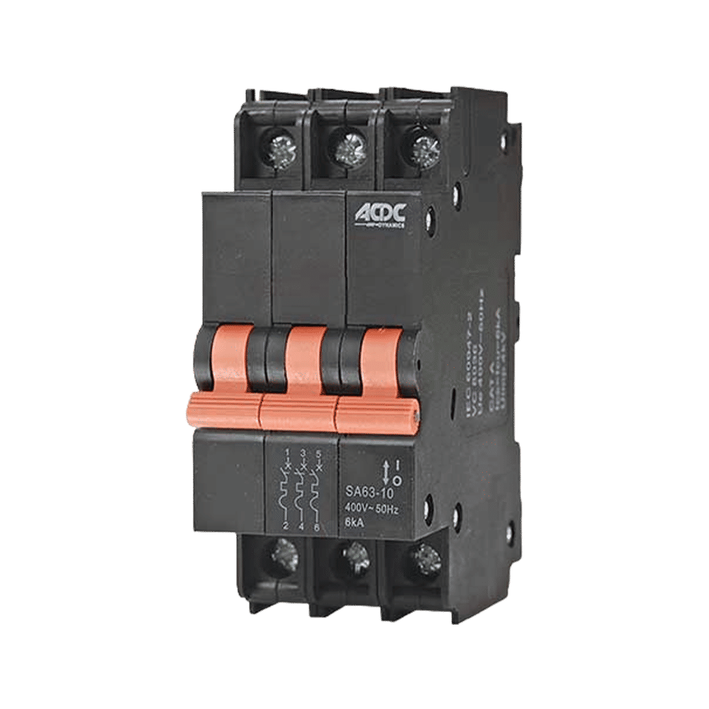 Circuit Breaker 13mm 6KA  3 Pole D-Curve  20A