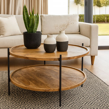 KC FURN – Presley Solid Mango Wood Coffee Table