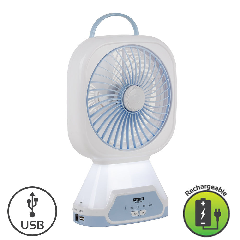 Eurolux Rechargeable Portable Mini Fan White