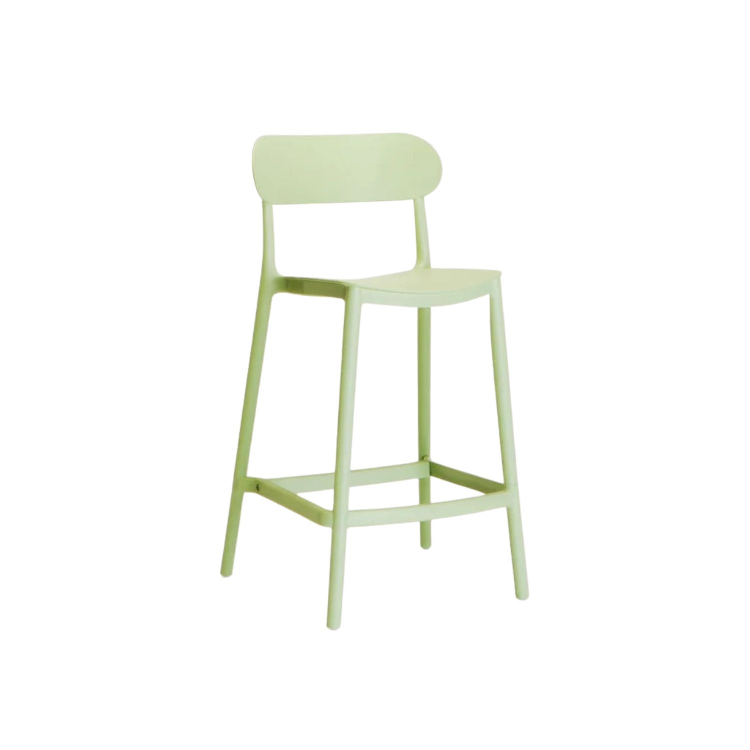 Modern Polypropylene Kitchen Stool - Mint