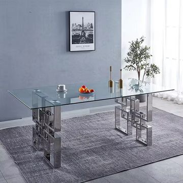 Prestige Home - Infinity Grid Dining Table - Silver