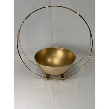 Gold Round Table Décor 30X55X55Cm