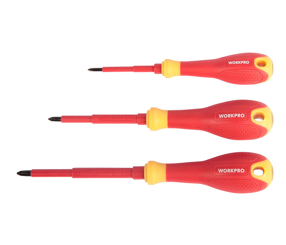 Workpro - Screwdriver Vde Insulated 3.5 X 75mm - 3 Pack