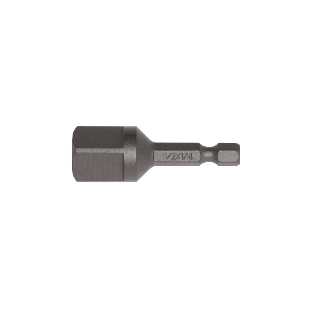1PC 50mm Bit Adaptor 1/4inch hex by 1/2inch square