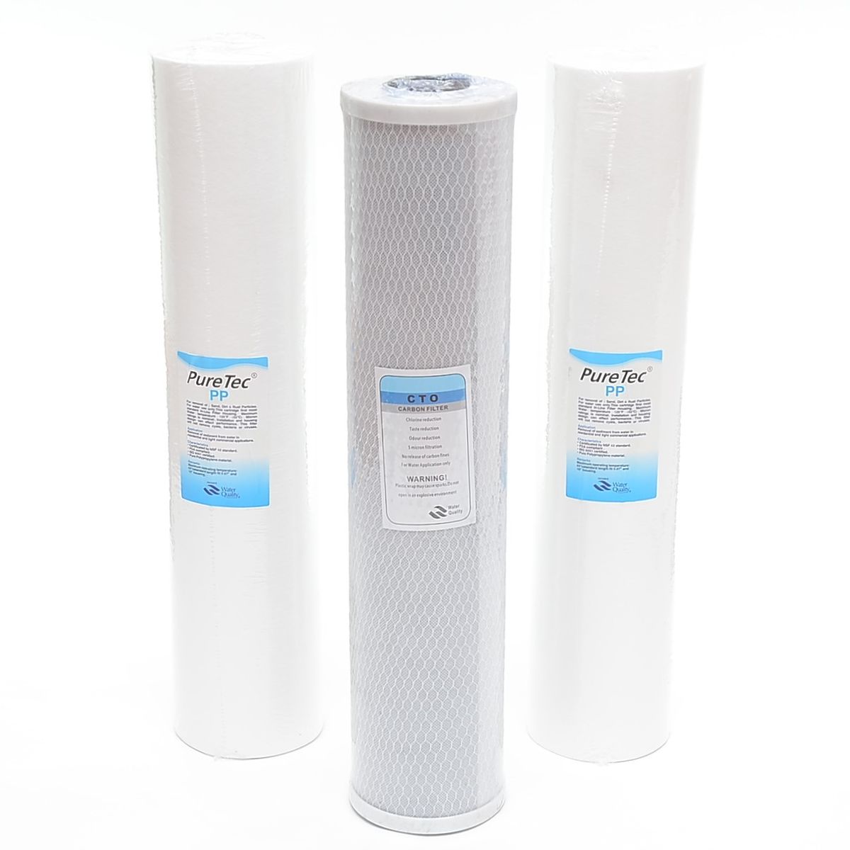 Replacement 3-Stage Big Blue Basic Filter Cartridge Set