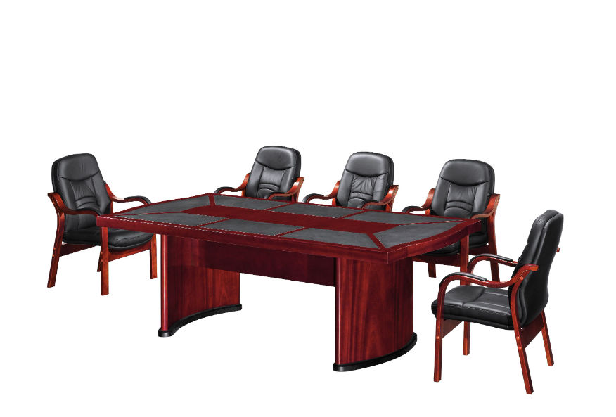 MaqelepoFurn - The Congress' Mahogany & Genuine Leather Boardroom Table