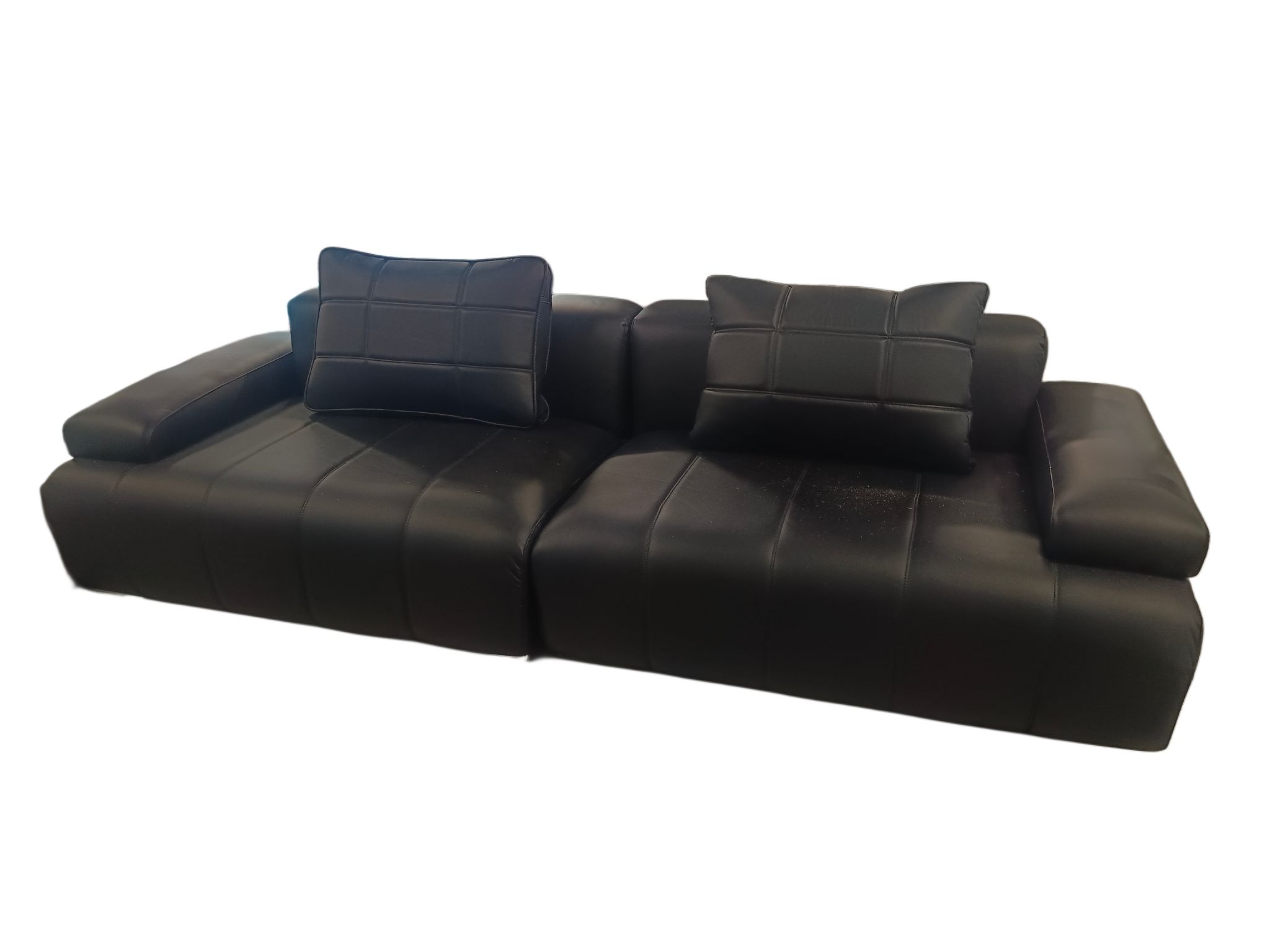 Black Leather Sectional Sofa