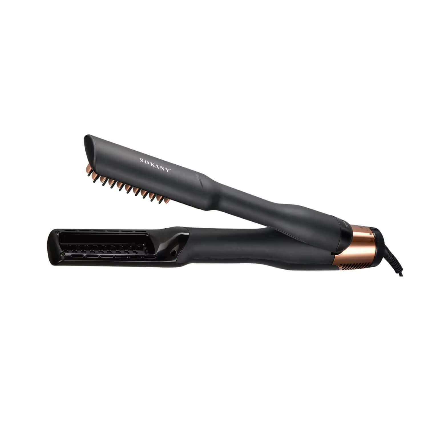 Hair Straightener with Steam Integrated Blowing and Combing