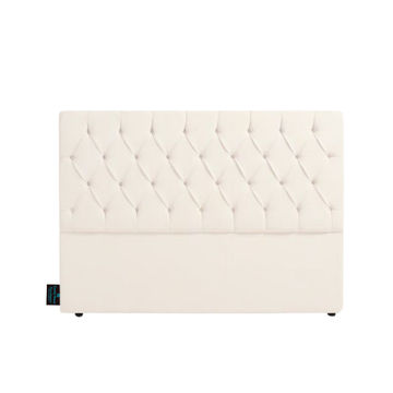 Alia Deep Buttoned Headboboard- Cream-Single