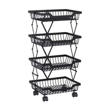 4 Tier vegetable basket storage rack