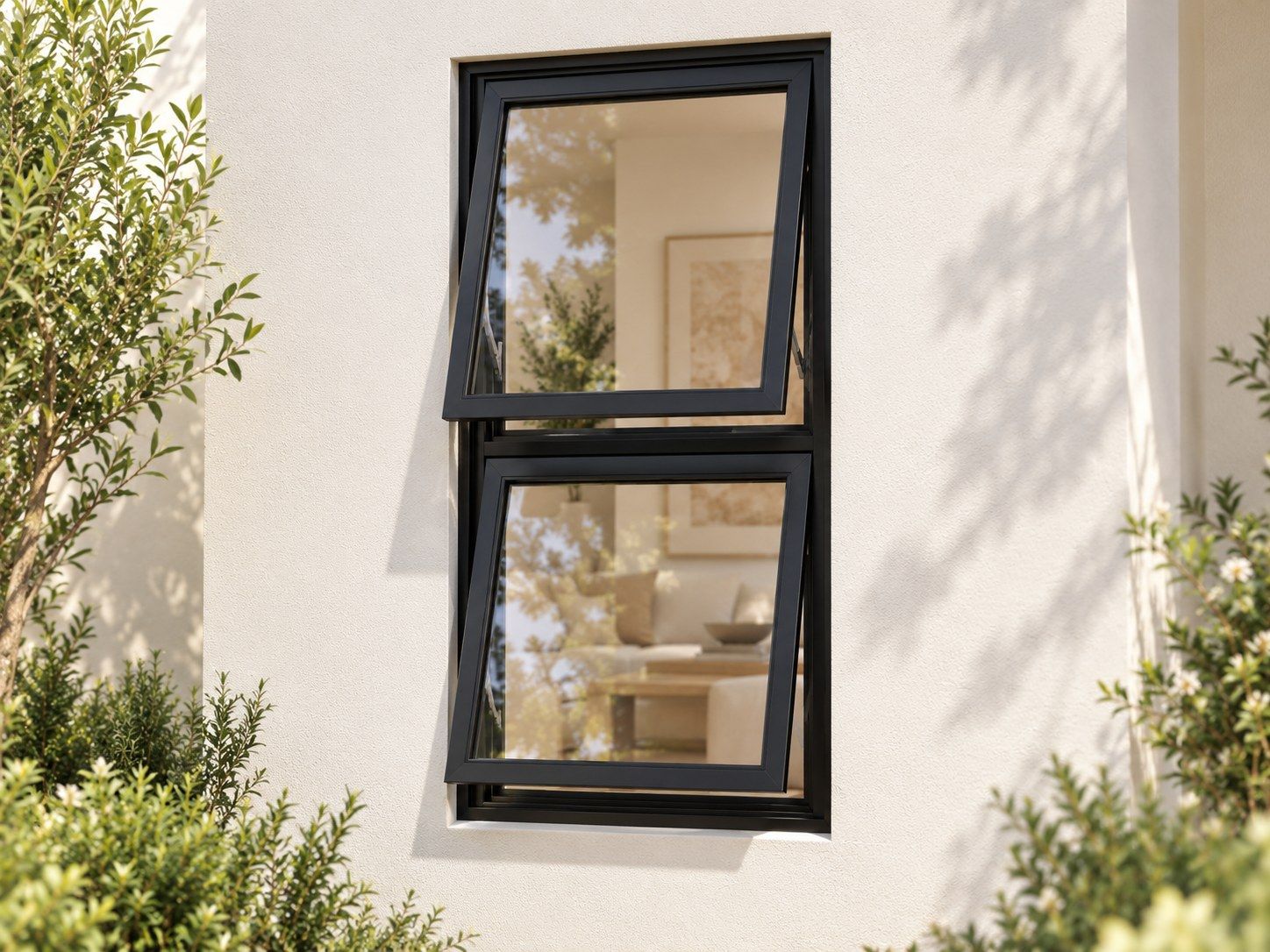 Kenzo Premium Top-Hung Aluminium Window - Black, 600 1200 mm, Two ...