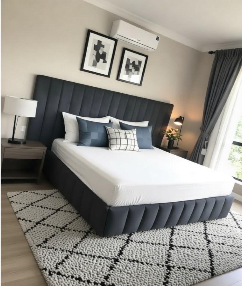 The Ensuite Crest Headboard & Base Set - Queen