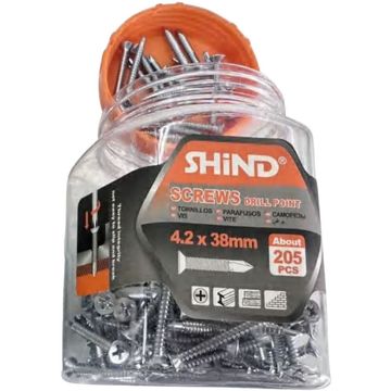 Shind 4.2x38mm Drill Point Screws - Pack of 205
