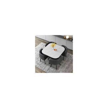 Dining Table And Chairs - 5 Pieces - Marble tabletop - Assembled