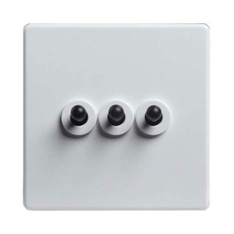 Classic White with Black Toggle, 3 Lever