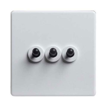Classic White with Black Toggle, 3 Lever
