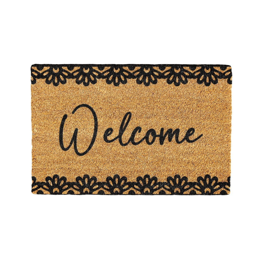 Welome Lace Coir Doormat Design 700 x 400 mm