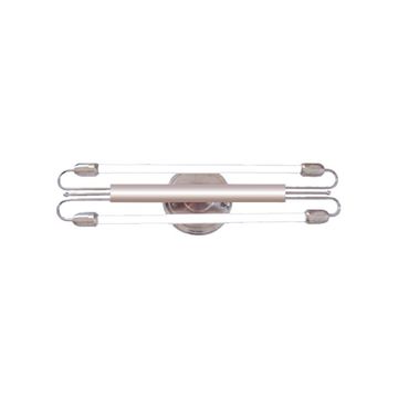 230VAC 4Ft 2x18W Satin Nickel Fitting 1400x210mm