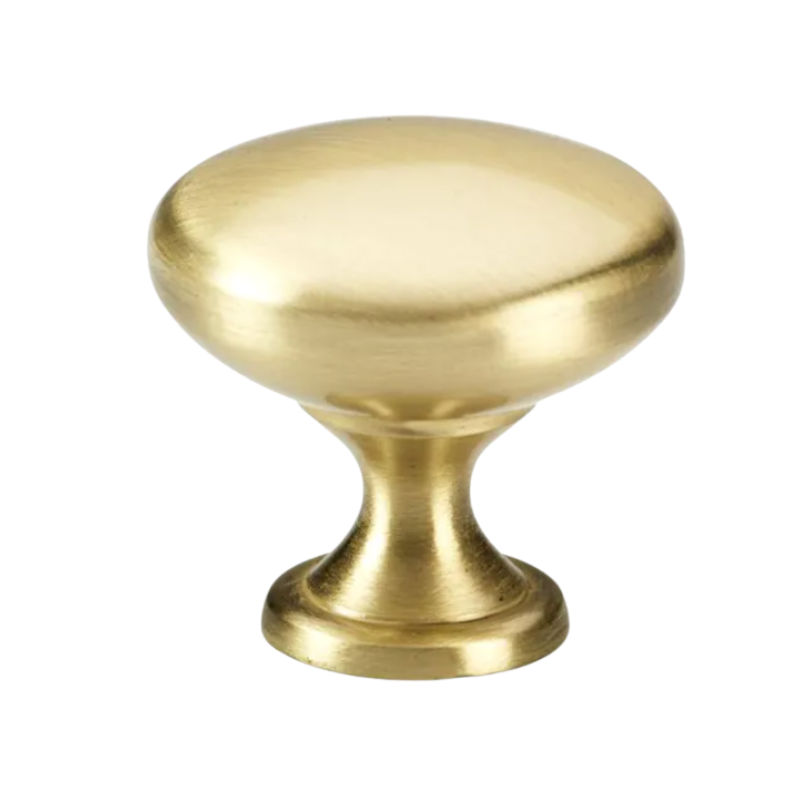 Knob, Brushed Brass, 30mm