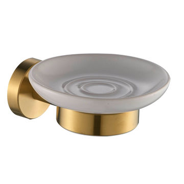 MILAN BRUSHED BRASS SOAP HOLDER